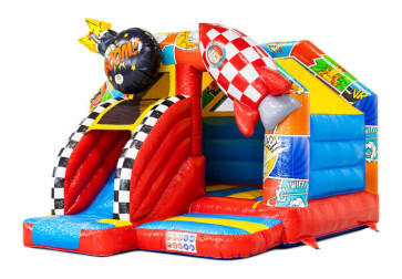 Slide Combo Comic - Springkussen Huren | Groot & Klein Voor Elk Feest